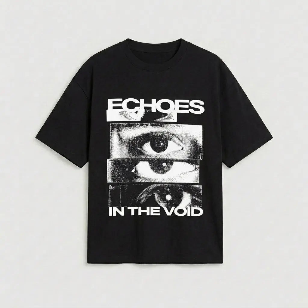Elevate Your Style with Our Men's Vintage Oversized Graphic T-Shirt Featuring a Retro Glitch Eye Print – 100% Cotton Casual Wear, Proudly Made in the USA