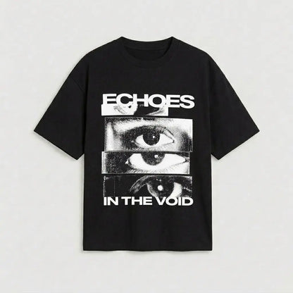 Elevate Your Style with Our Men's Vintage Oversized Graphic T-Shirt Featuring a Retro Glitch Eye Print – 100% Cotton Casual Wear, Proudly Made in the USA